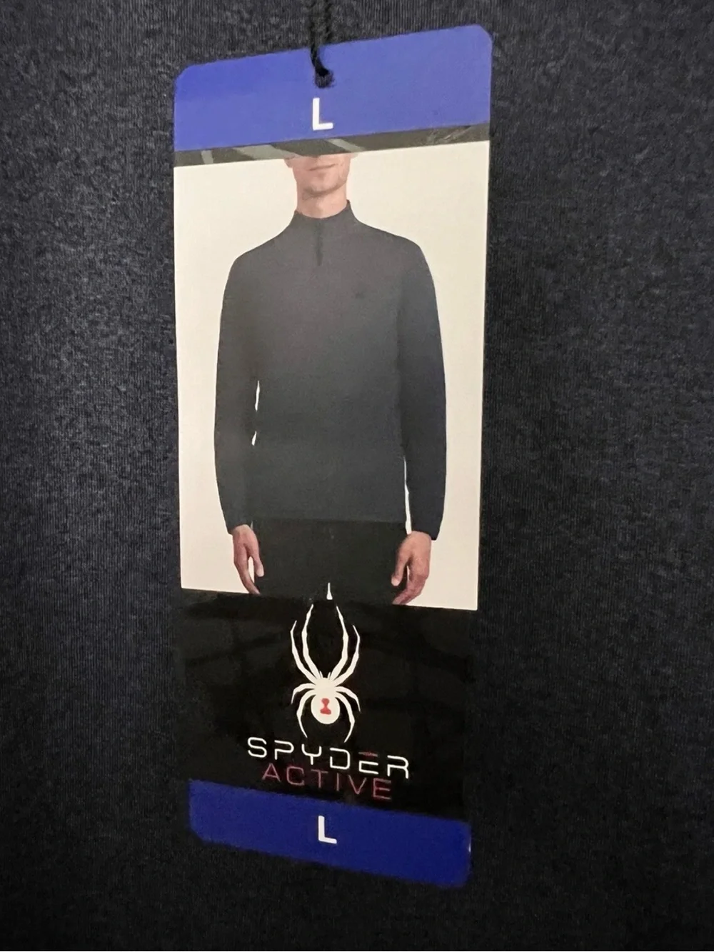 Spyder Active Performance ¼ Zip Sweatshirt, Blue Heather, Men’s Size Large